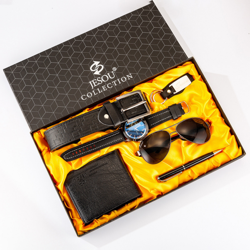 Legacy Gift Set Glasses Belt Wallet and Quartz Watch Pen Set
