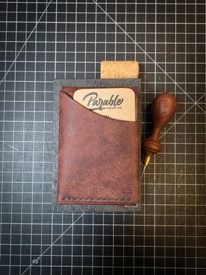 Pueblo Tobacco W/ Green Thread - The Silver Coin Wallet - Mini Size