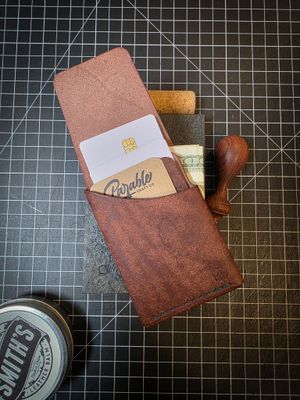 Pueblo Tobacco W/ Green Thread - The Silver Coin Wallet - Mini Size