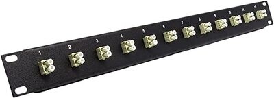 12 Port LC Fiber Patch Panel Multimode/Single-mode (Loaded 1u) 19&quot;