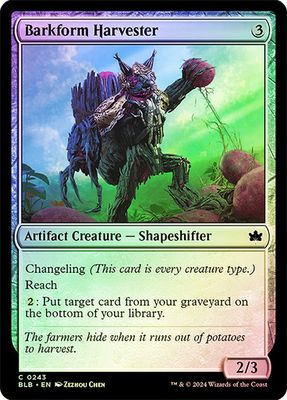 Barkform Harvester