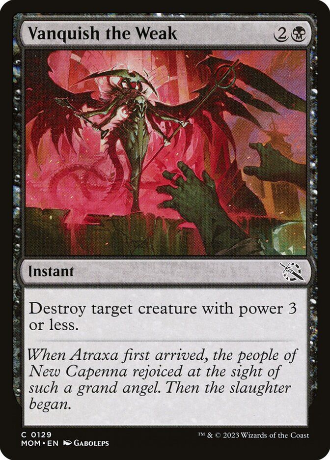 Vanquish the Weak Vanquish the Weak