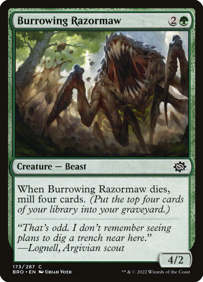 Burrowing Razormaw Burrowing Razormaw