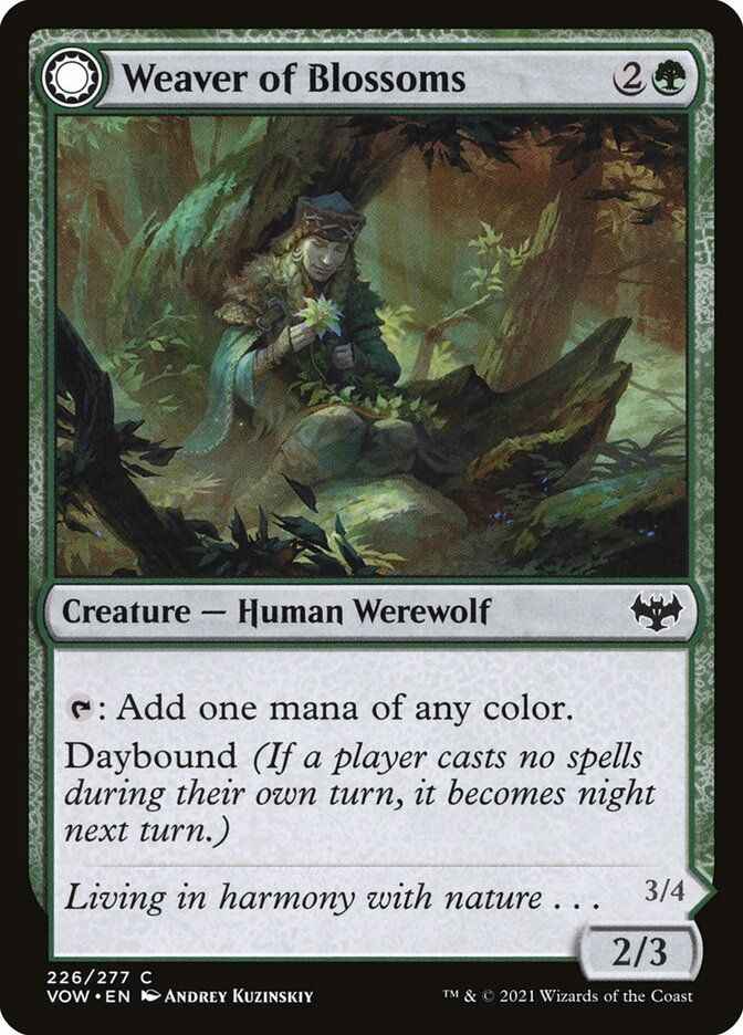 Weaver of Blossoms // Blossom-Clad Werewolf Weaver of Blossoms // Blossom-Clad Werewolf