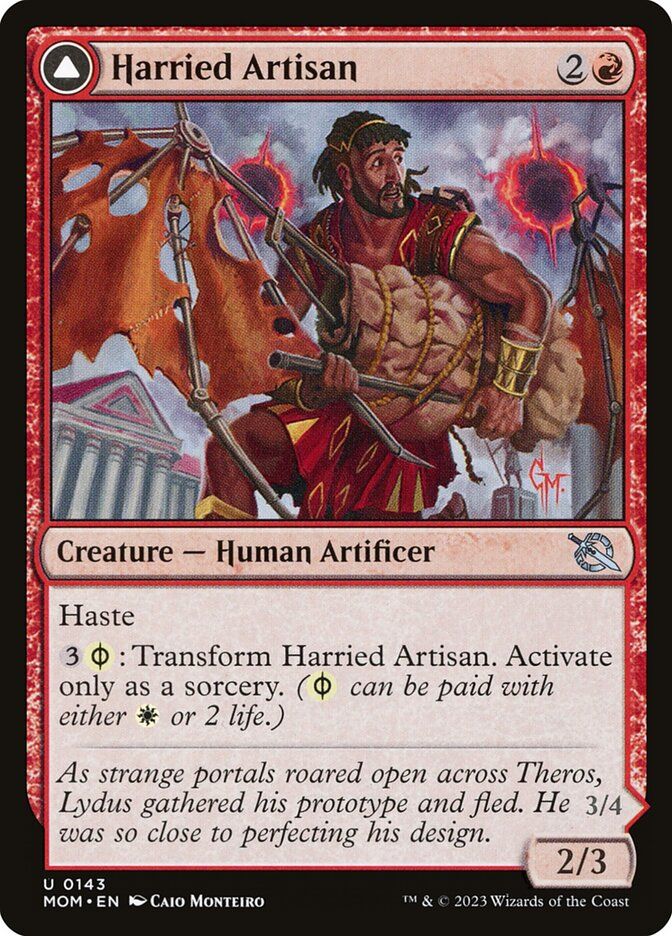 Harried Artisan // Phyrexian Skyflayer Harried Artisan // Phyrexian Skyflayer