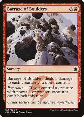 Barrage of Boulders Barrage of Boulders