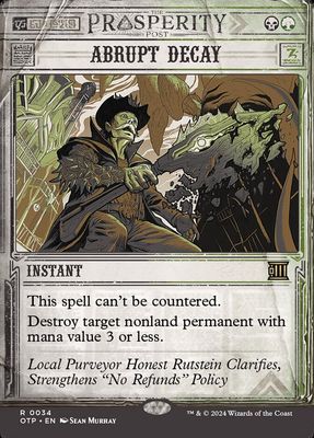 Abrupt Decay Abrupt Decay