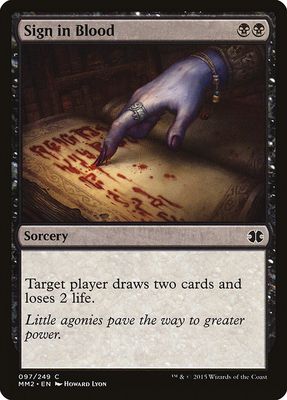 Sign in Blood Sign in Blood