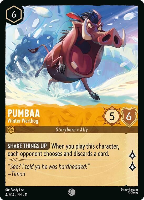 Pumbaa - Winter Warthog Pumbaa - Winter Warthog