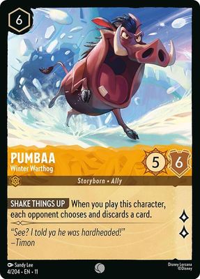 Pumbaa - Winter Warthog Pumbaa - Winter Warthog