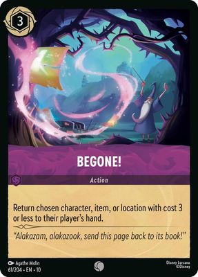 Begone! Begone!