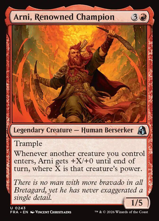 Arni, Renowned Champion Arni, Renowned Champion