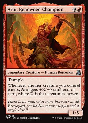 Arni, Renowned Champion Arni, Renowned Champion