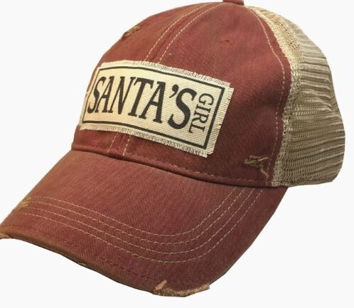 Santa&#39;s Girl Trucker Hat Baseball Cap