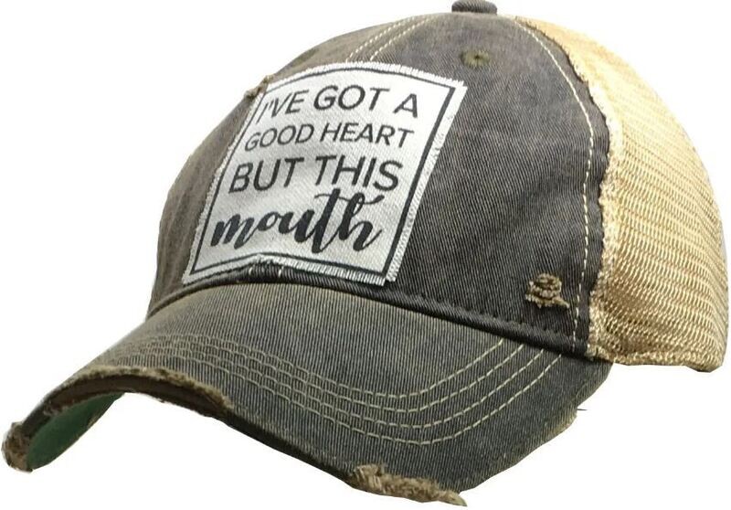 I&#39;ve Got A Good Heart But This Mouth Trucker Hat Baseball