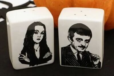Gomez and Morticia Addams Salt and Pepper Set