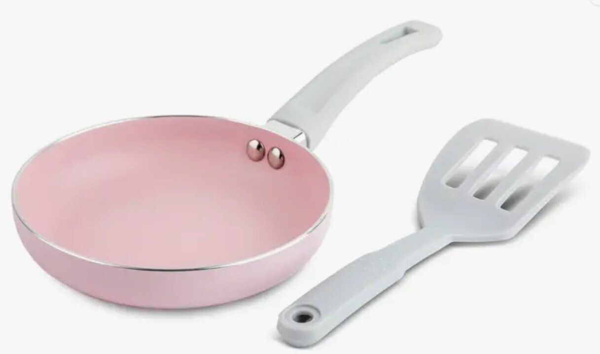 Fry Pan With Slotted Turner Set - Lotus 2pc Mini Round 