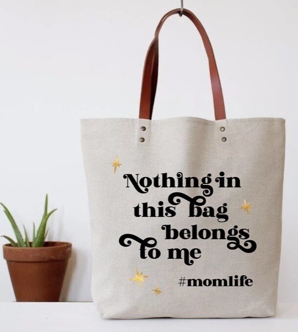 Hashtag Mom Life Tote Bag (spring, mothers day, gifts