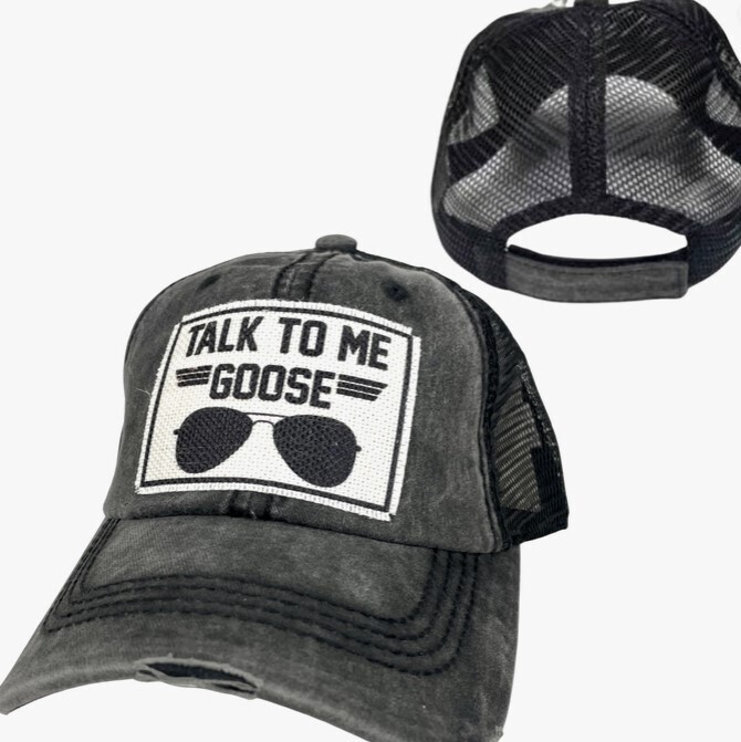 TALK TO ME GOOSE - Black with Black Mesh
