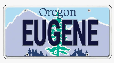 Eugene, OR License Plate Acrylic Magnet