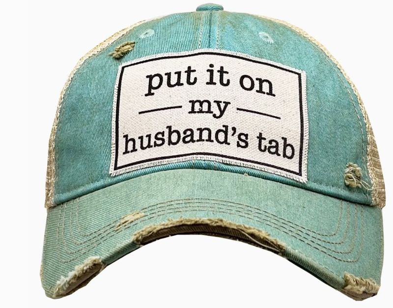 Put It On My Husband&#39;s Tab Women&#39;s Trucker Hat Baseball Cap