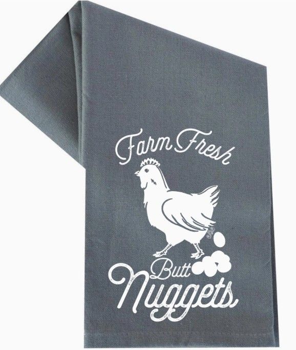 FARM FRESH BUTT NUGGETS TEA TOWEL