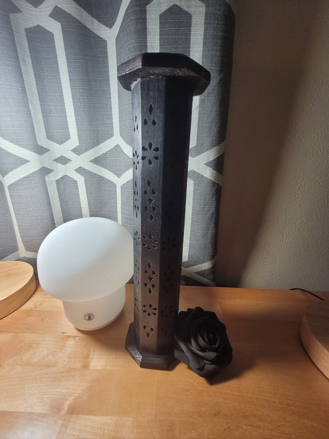 12&quot;H BLACK INCENSE TOWER