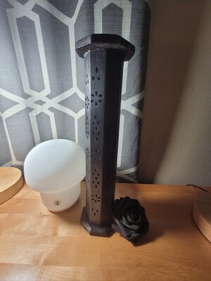 12&quot;H BLACK INCENSE TOWER