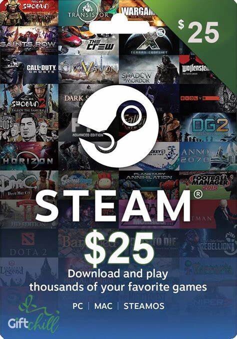 $25 Steam Digital Gift Card (READ DESCRIPTION)