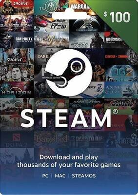 $100 Steam Digital Gift Card (READ DESCRIPTION)