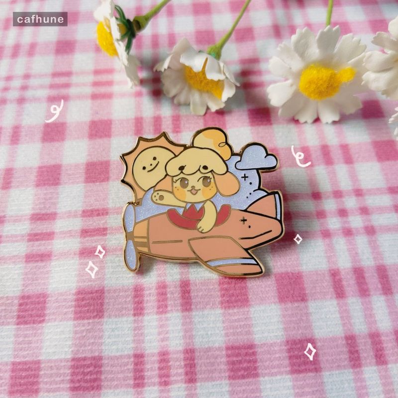 Isabelle plane enamel pin