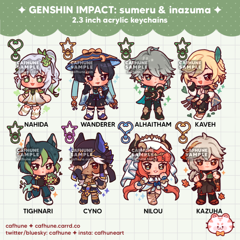 Inazuma &amp; Sumeru Keychains