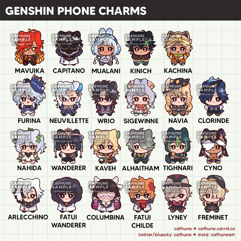 Genshin Phone charms ♡ B