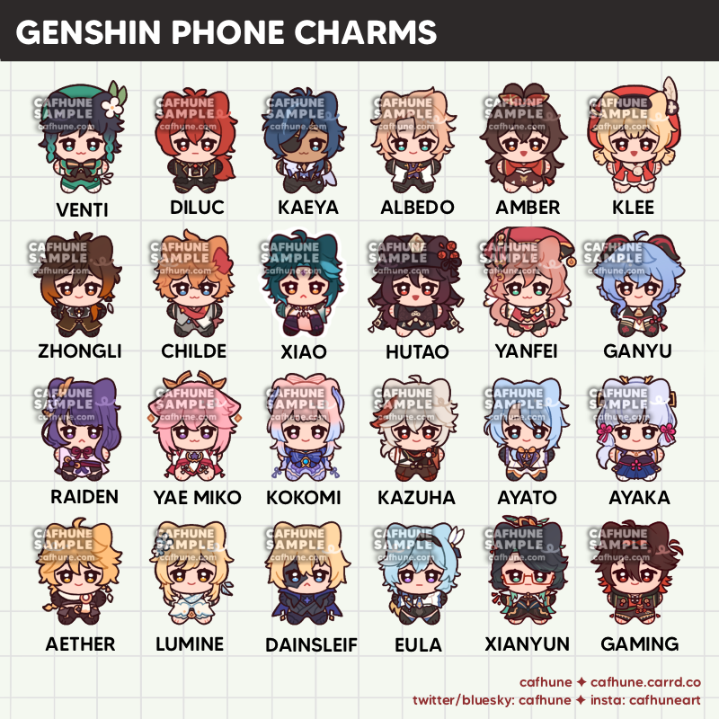 Genshin Phone charms ♡ A