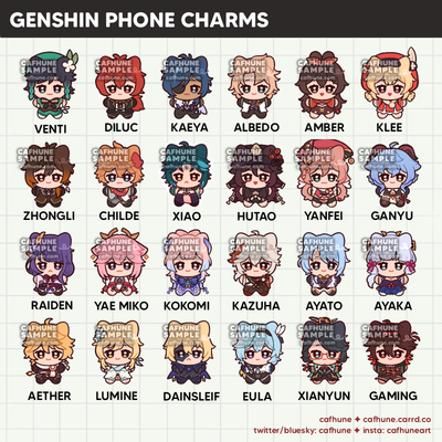 Genshin Phone charms ♡ A