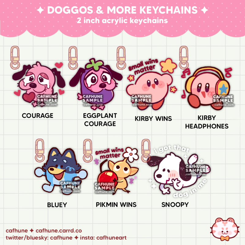 Doggos &amp; More Holo Keychains