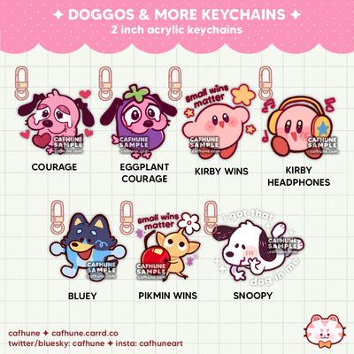 Doggos &amp; More Holo Keychains