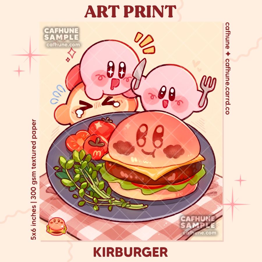Kirbo burger - Print