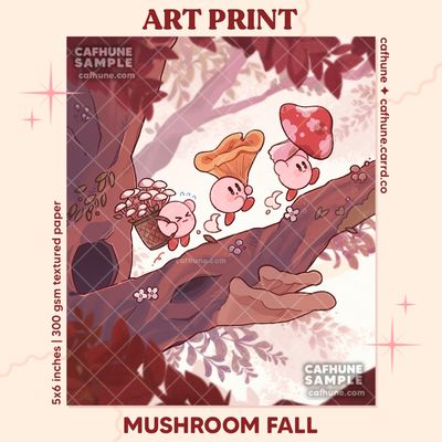 Kirbo mushrooms - Print