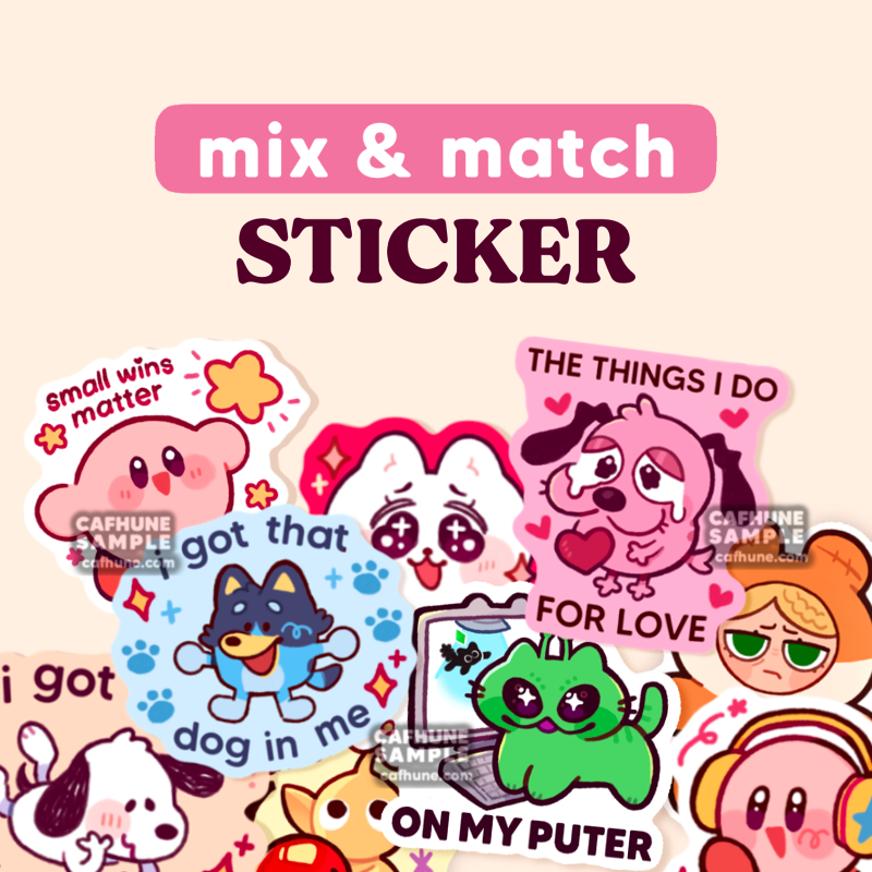 Mix &amp; Match ♡ Vinyl Stickers