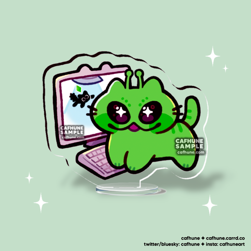 Alien Cat desk buddy