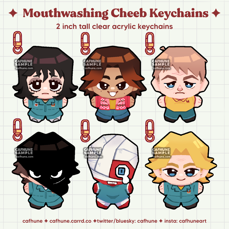 Mouthwashing Cheeb Keychains