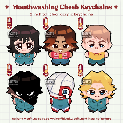Mouthwashing Cheeb Keychains