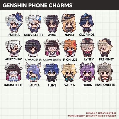 Genshin Phone charms ♡ B