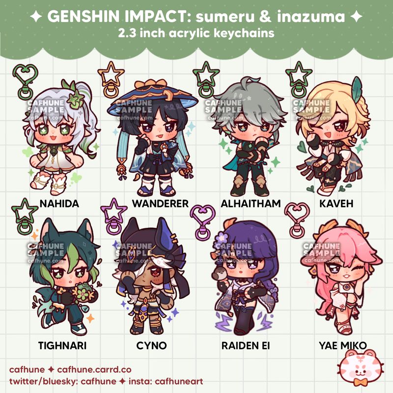 Inazuma &amp; Sumeru Keychains