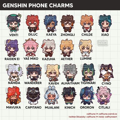 Genshin Phone charms ♡ A