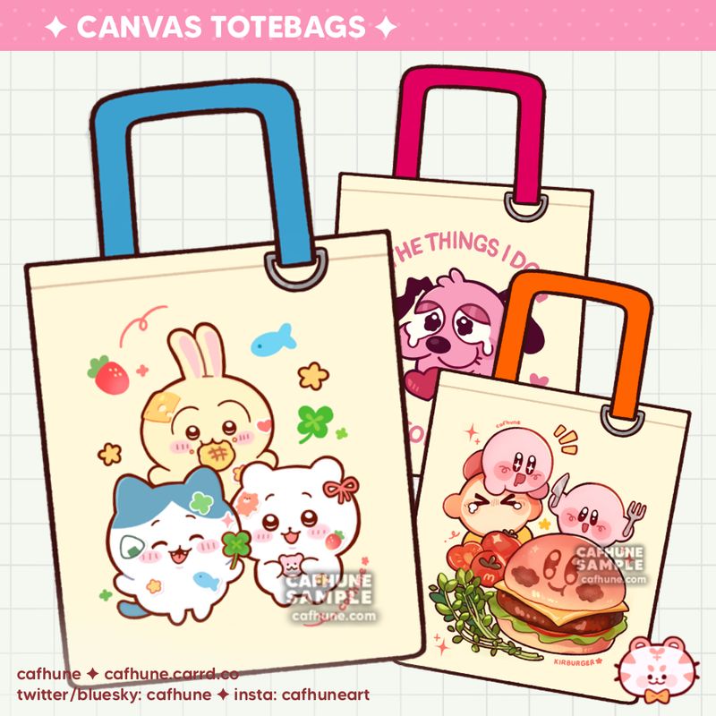 Canvas totebags with zipper