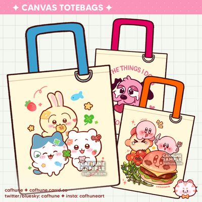 Canvas totebags with zipper