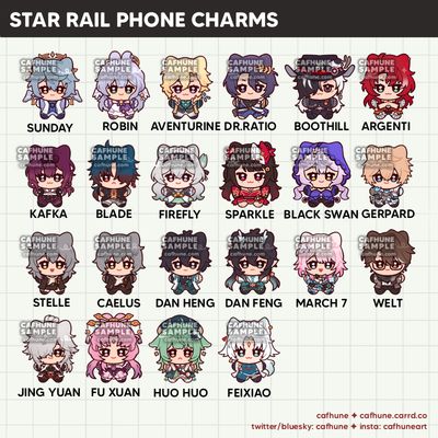 Honkai Star rail Phone charms