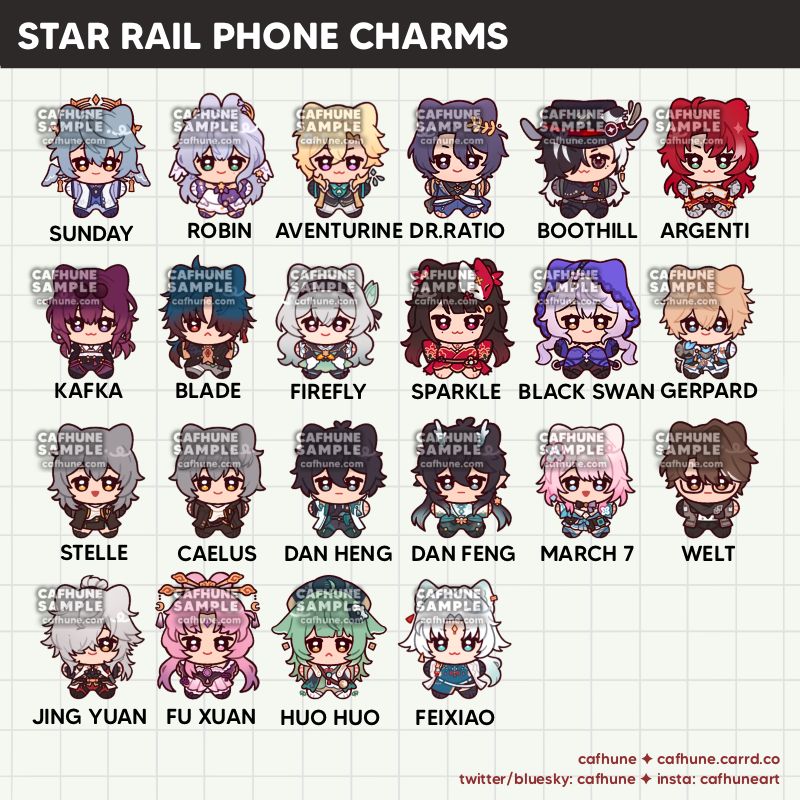 Honkai Star rail Phone charms